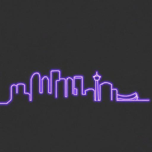 Calgary Cityscape - Neonific