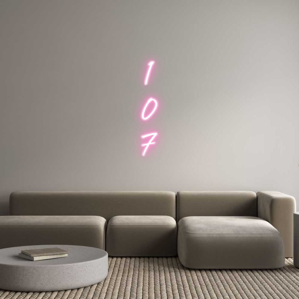 Custom LED Neon Sign: 1 0 7 - Neonific - LED Neon Signs - -