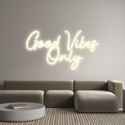 Custom LED Neon Sign: Good Vibes ... - Neonific - LED Neon Signs - 