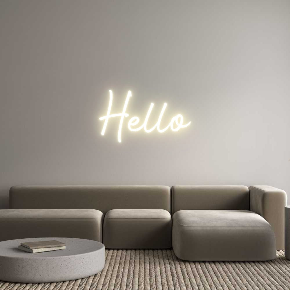 Custom LED Neon Sign: Hello - Neonific - LED Neon Signs - 