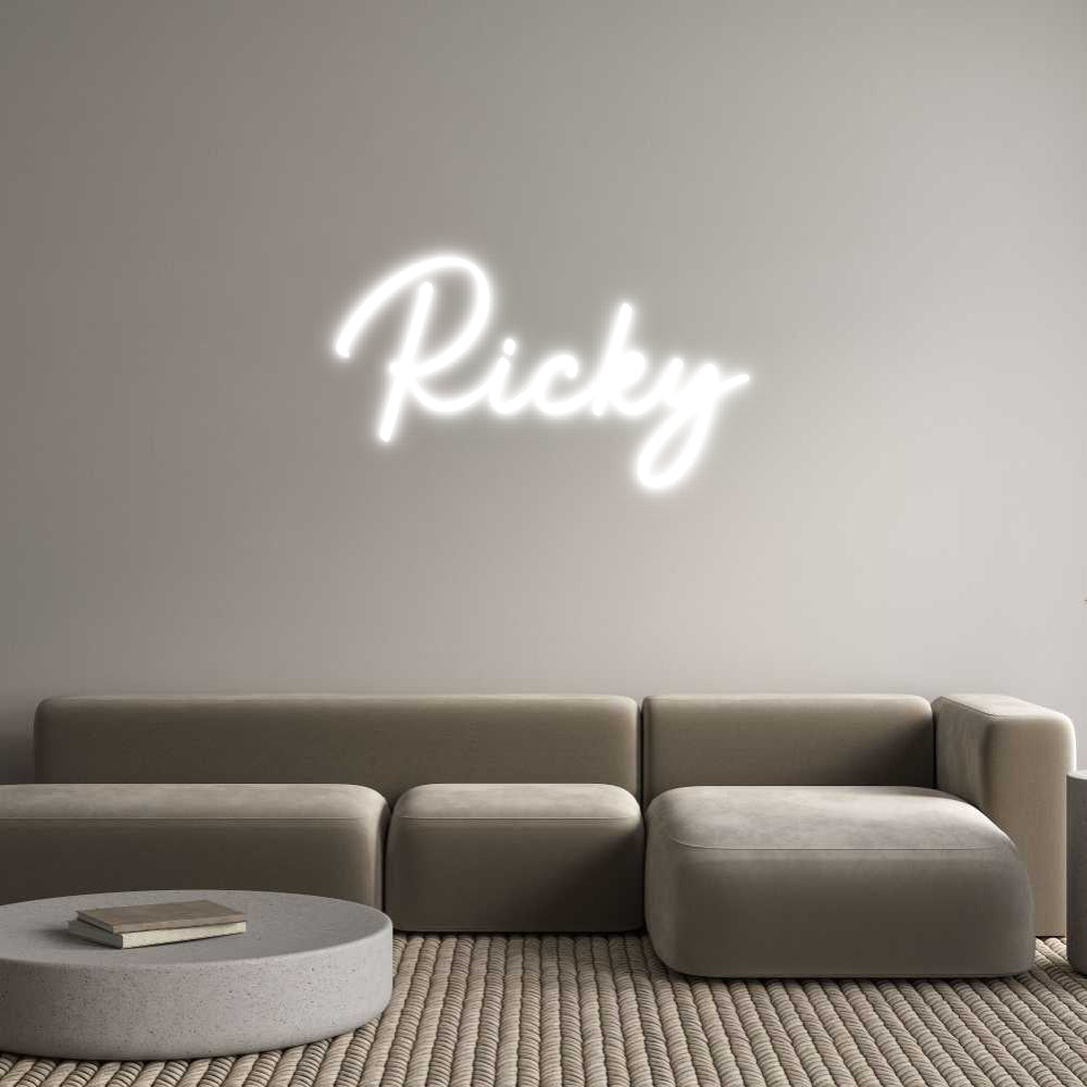 Custom LED Neon Sign: Ricky - Neonific - LED Neon Signs - -
