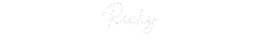 Custom LED Neon Sign: Ricky - Neonific - LED Neon Signs - -