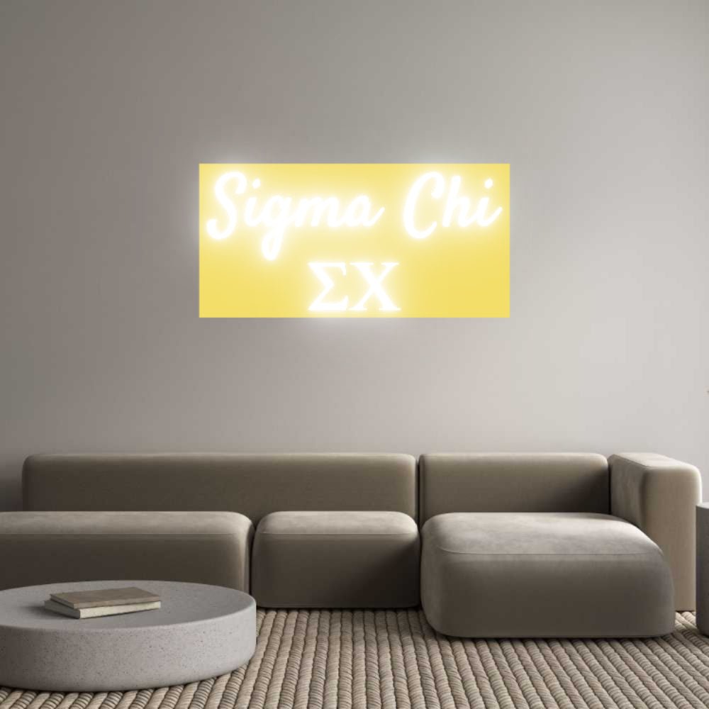 Custom LED Neon Sign: Sigma Chi ΣΧ - Neonific - LED Neon Signs - -