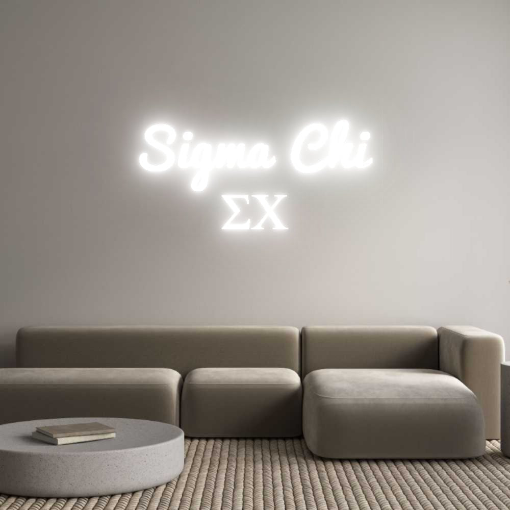 Custom LED Neon Sign: Sigma Chi ΣΧ - Neonific - LED Neon Signs - -