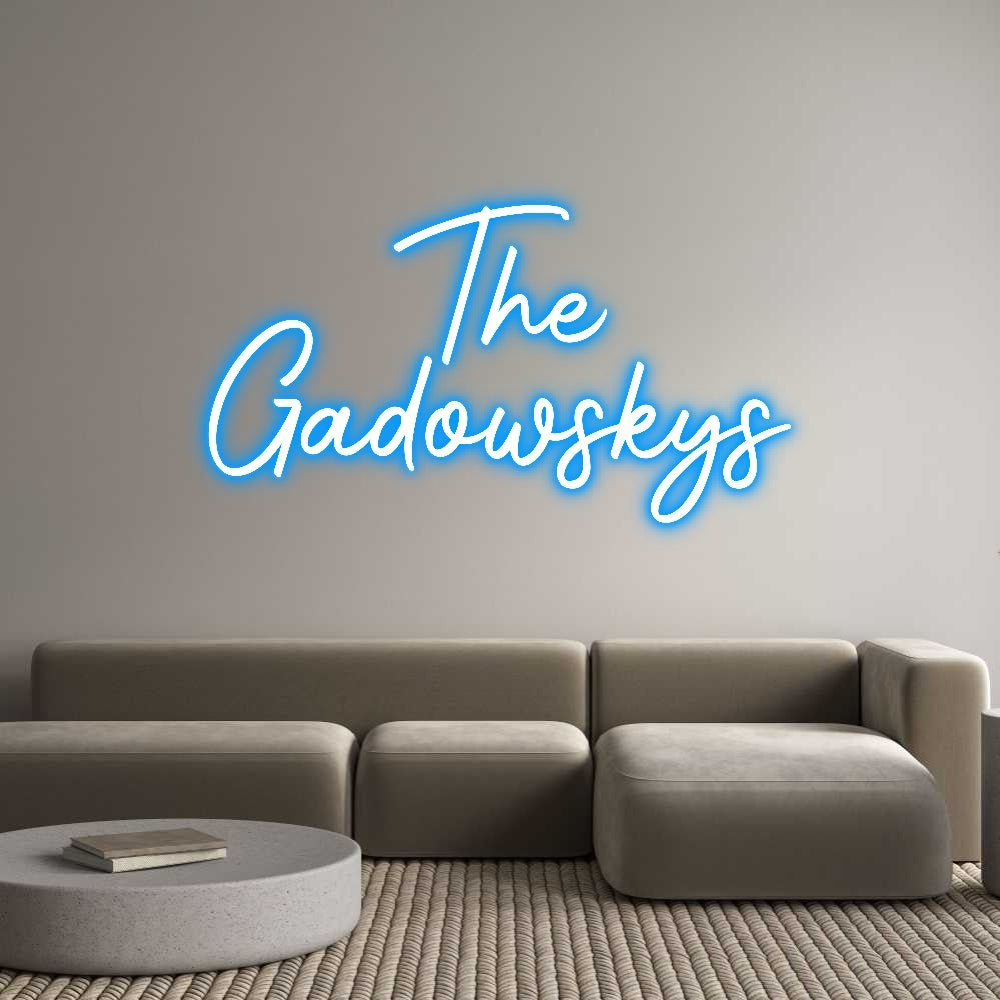 Custom LED Neon Sign: The Gadowskys - Neonific - LED Neon Signs - -