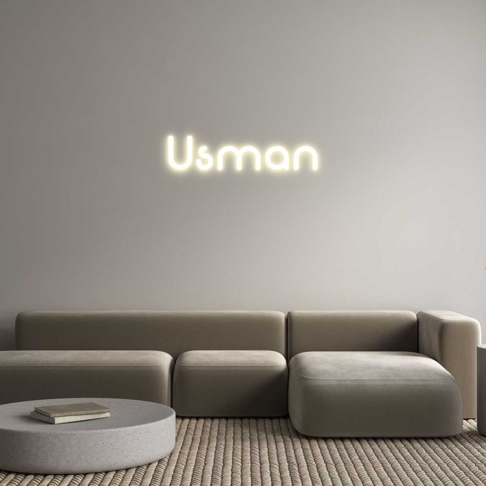 Custom LED Neon Sign: Usman - Neonific - LED Neon Signs - -