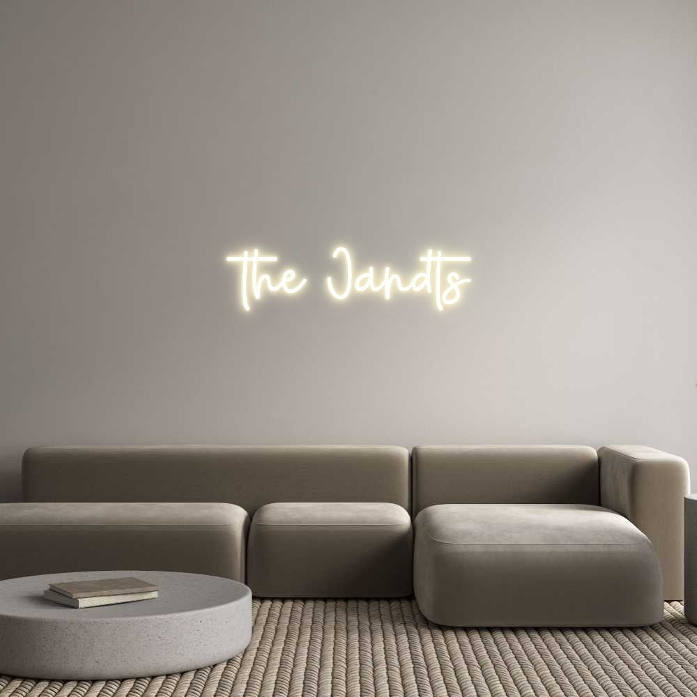 Custom Wedding LED Neon Sign: the Jandts - Neonific - LED Neon Signs - 
