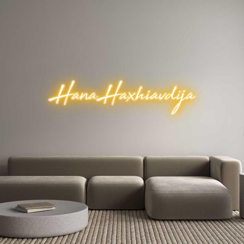 Custom LED Neon Sign: Hana Haxhiavd...