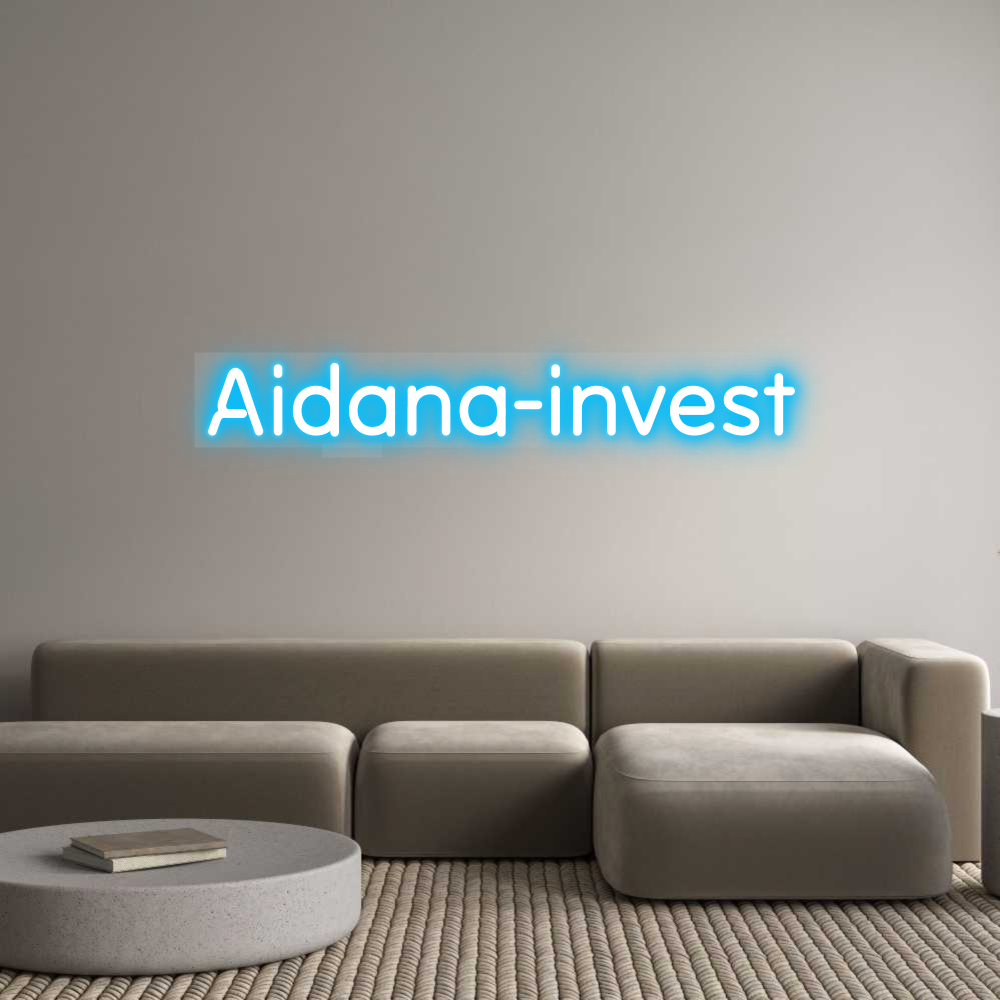 Custom LED Neon Sign: Aidana-invest - Neonific