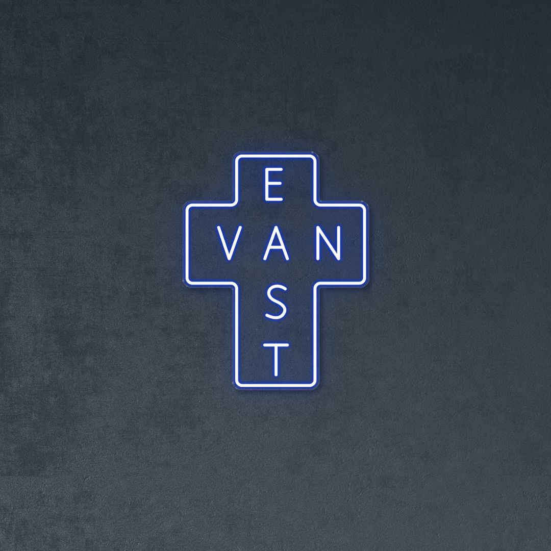 East Van - Neonific - LED Neon Signs - Blue - Indoors