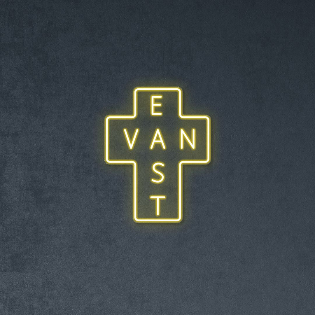 East Van - Neonific - LED Neon Signs - Yellow - Indoors