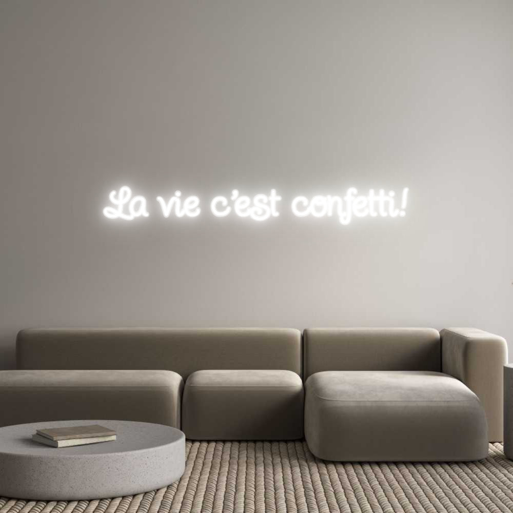 Enseigne LED néon personnalisée: La vie c'est ... - Neonific - LED Neon Signs - 