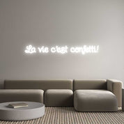 Enseigne LED néon personnalisée: La vie c'est ... - Neonific - LED Neon Signs - 