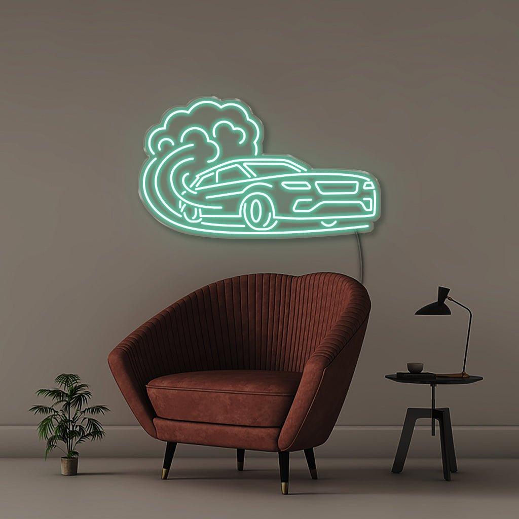 Fast Car 2 - Neonific - LED Neon Signs - 30" (76cm) - Sea Foam