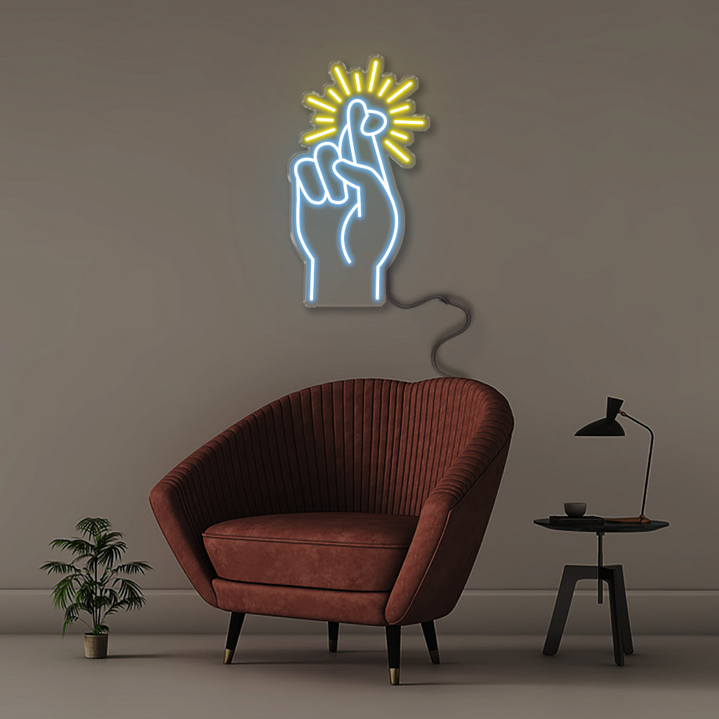 Fingers Crossed Emoji - Neonific