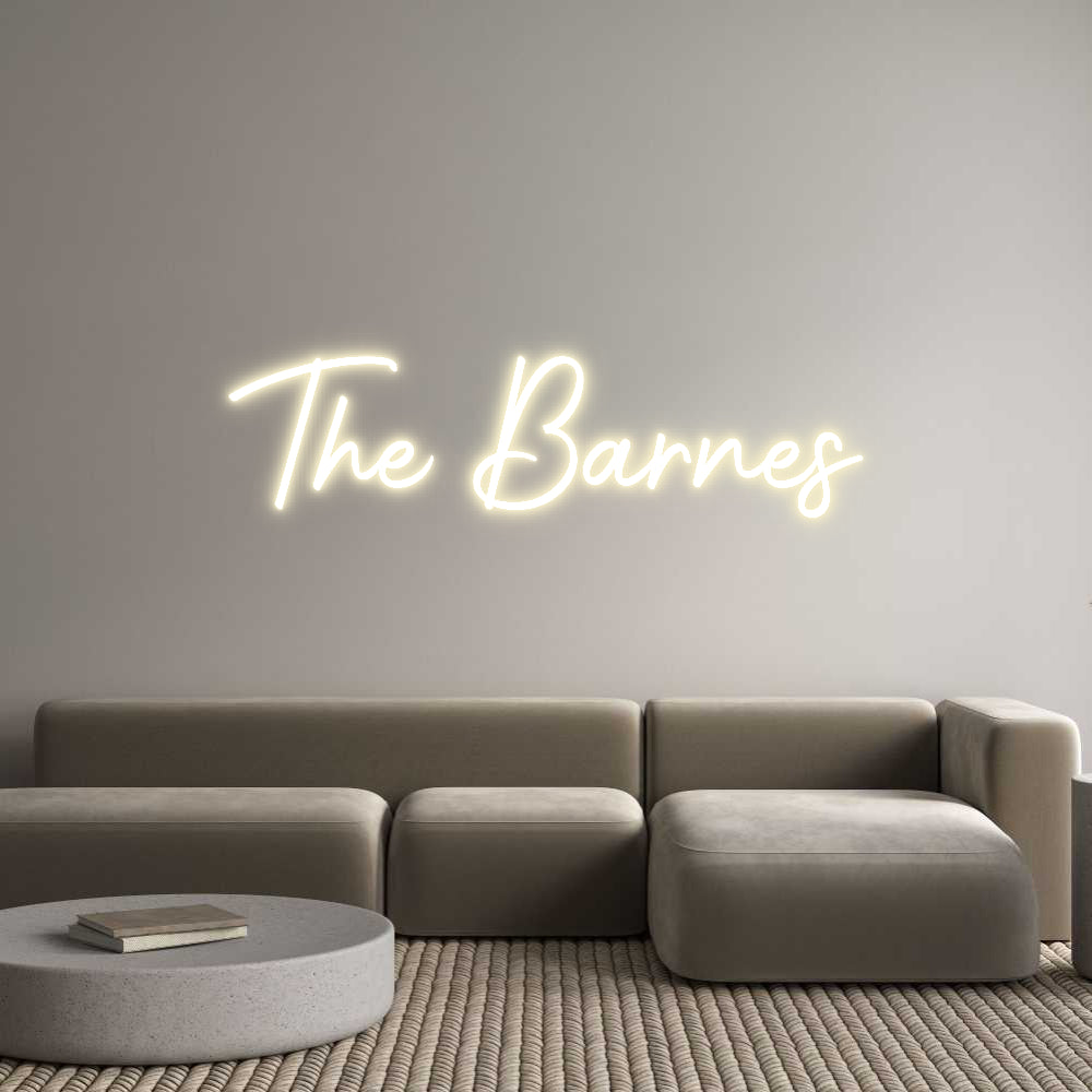 Custom LED Neon Sign: The Barnes