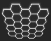 Hexagonal Lights - Neonific - LED Neon Signs - Cool White - 22 Hexagons