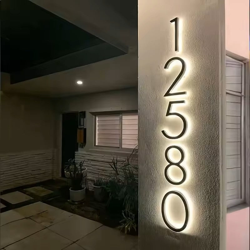 House Number Sign | Back-Lit Letter Sign – Neonific