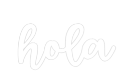 Custom LED Neon Sign: hola