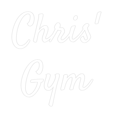 Enseigne LED néon personnalisée : Chris'
Gym