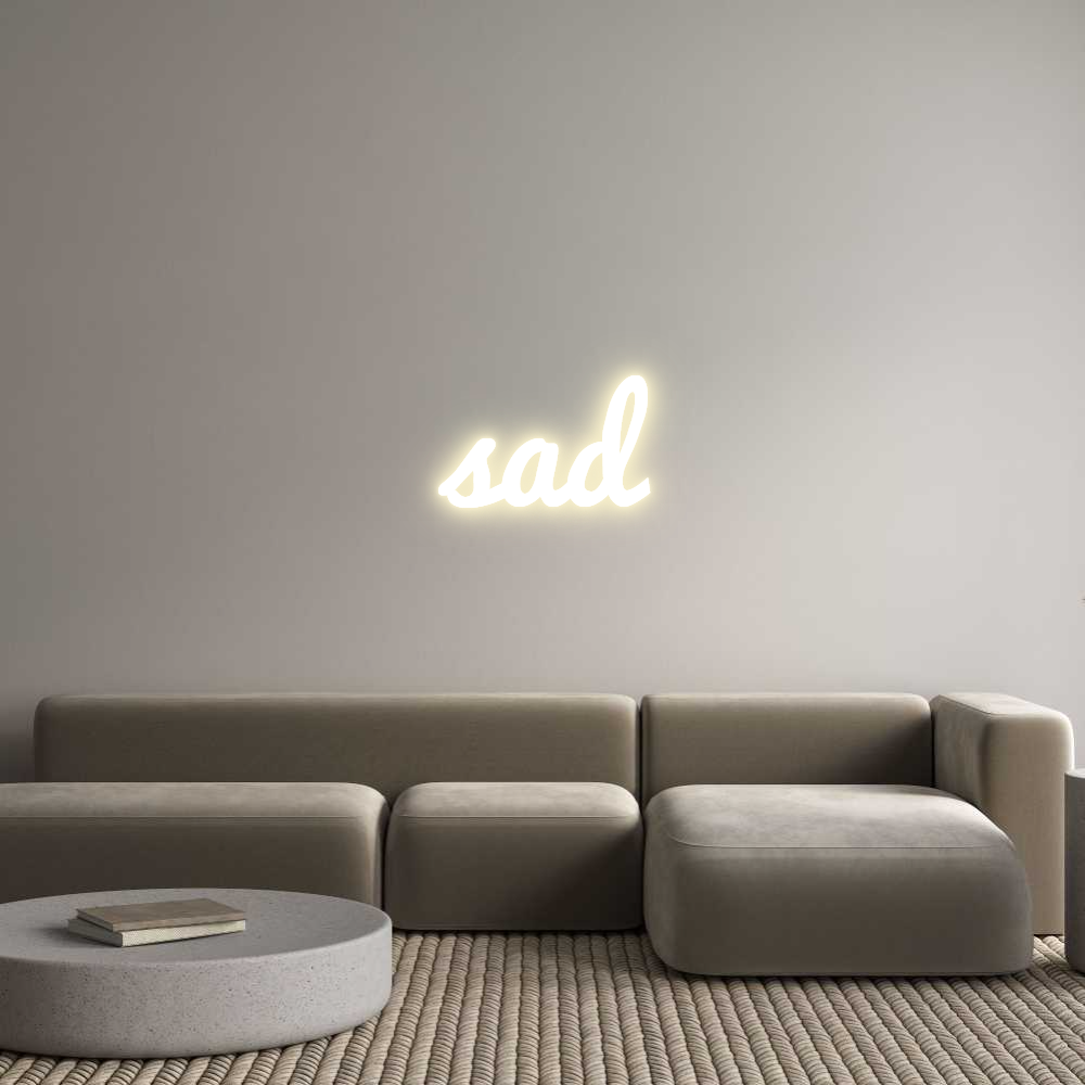 Custom LED Neon Sign: sad
