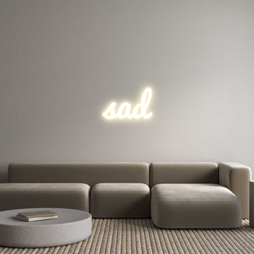 Custom LED Neon Sign: sad