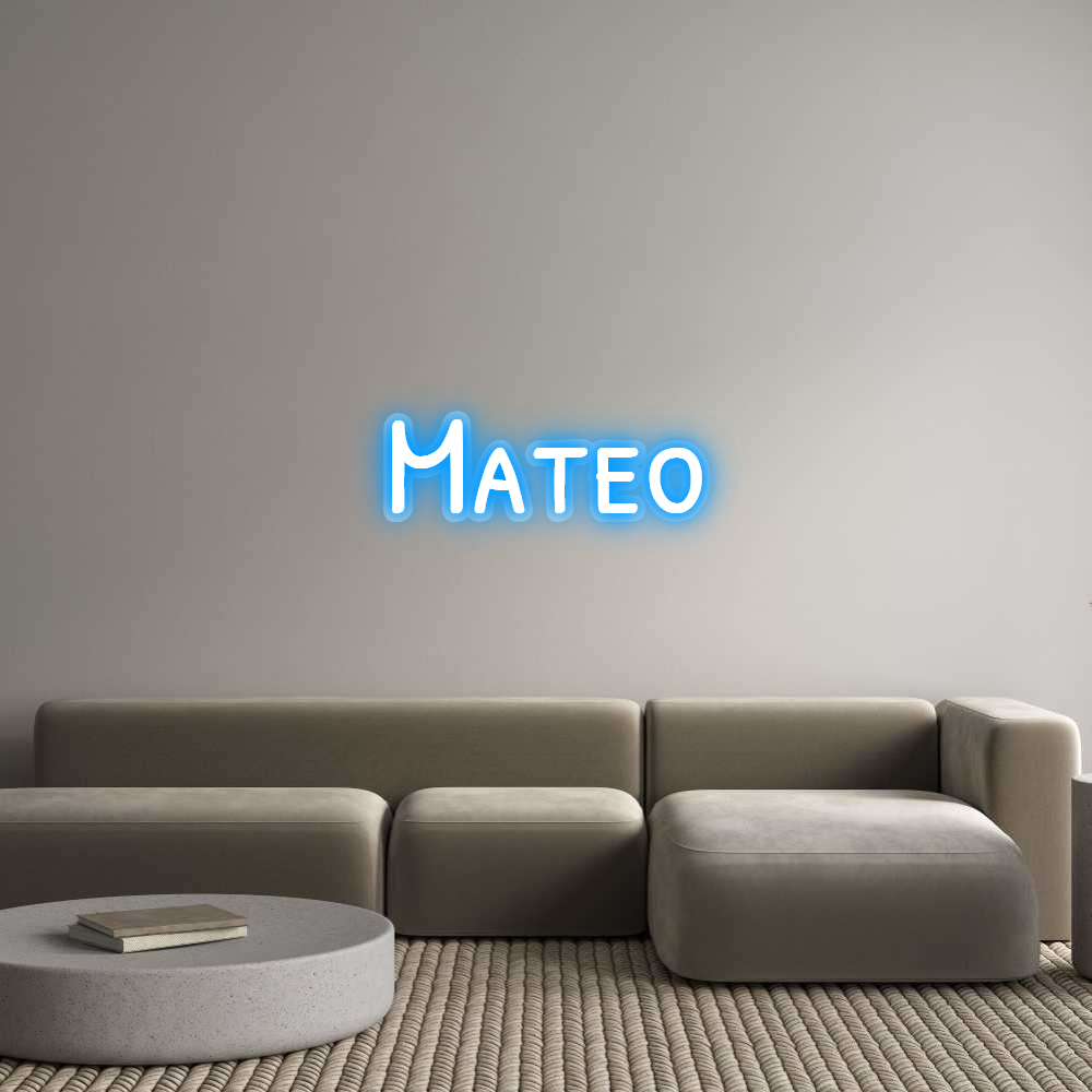 Custom LED Neon Sign: Mateo