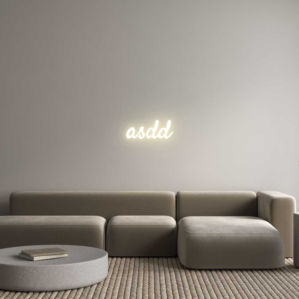 Custom LED Neon Sign: asdd - Neonific