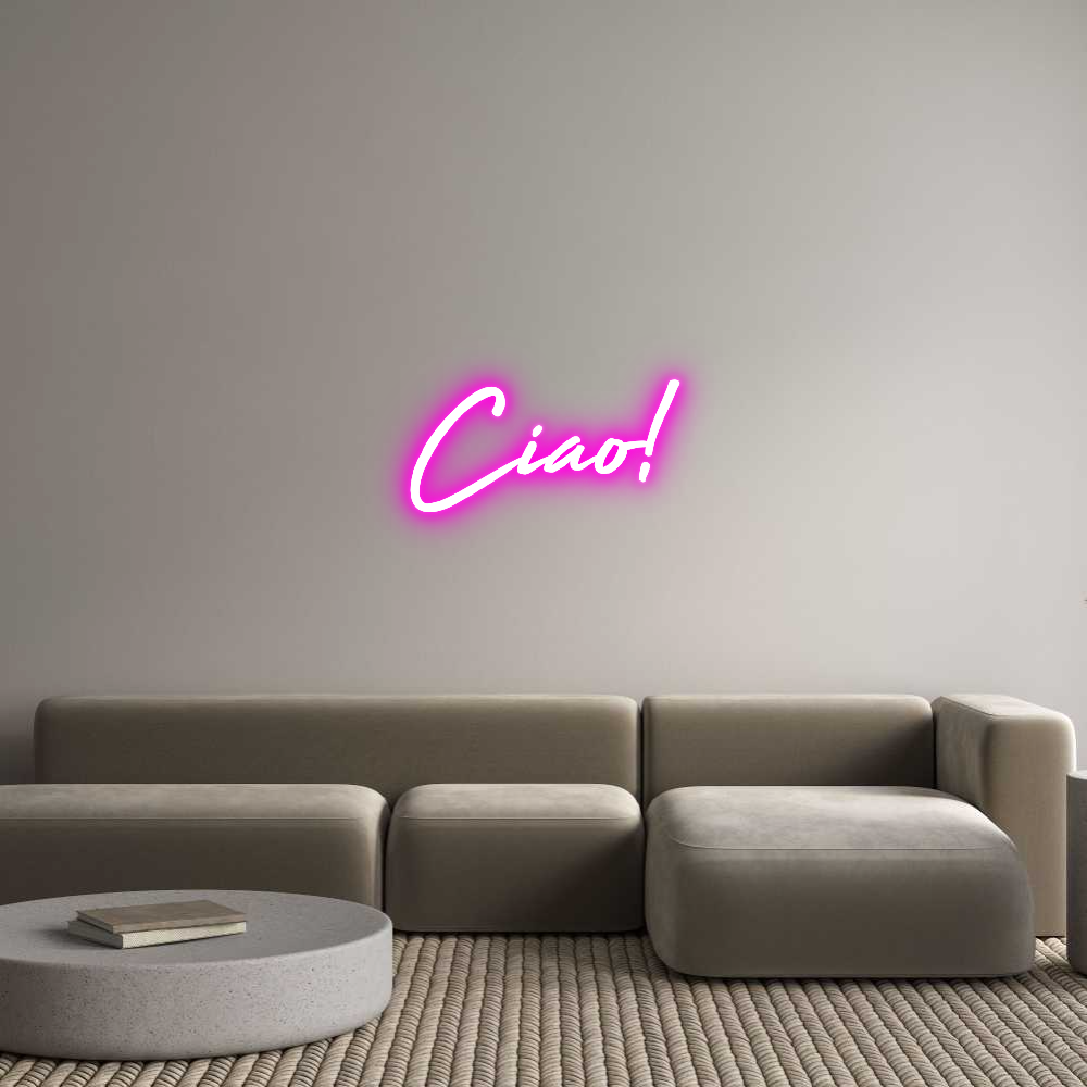 Custom LED Neon Sign: Ciao!
