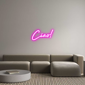 Custom LED Neon Sign: Ciao!