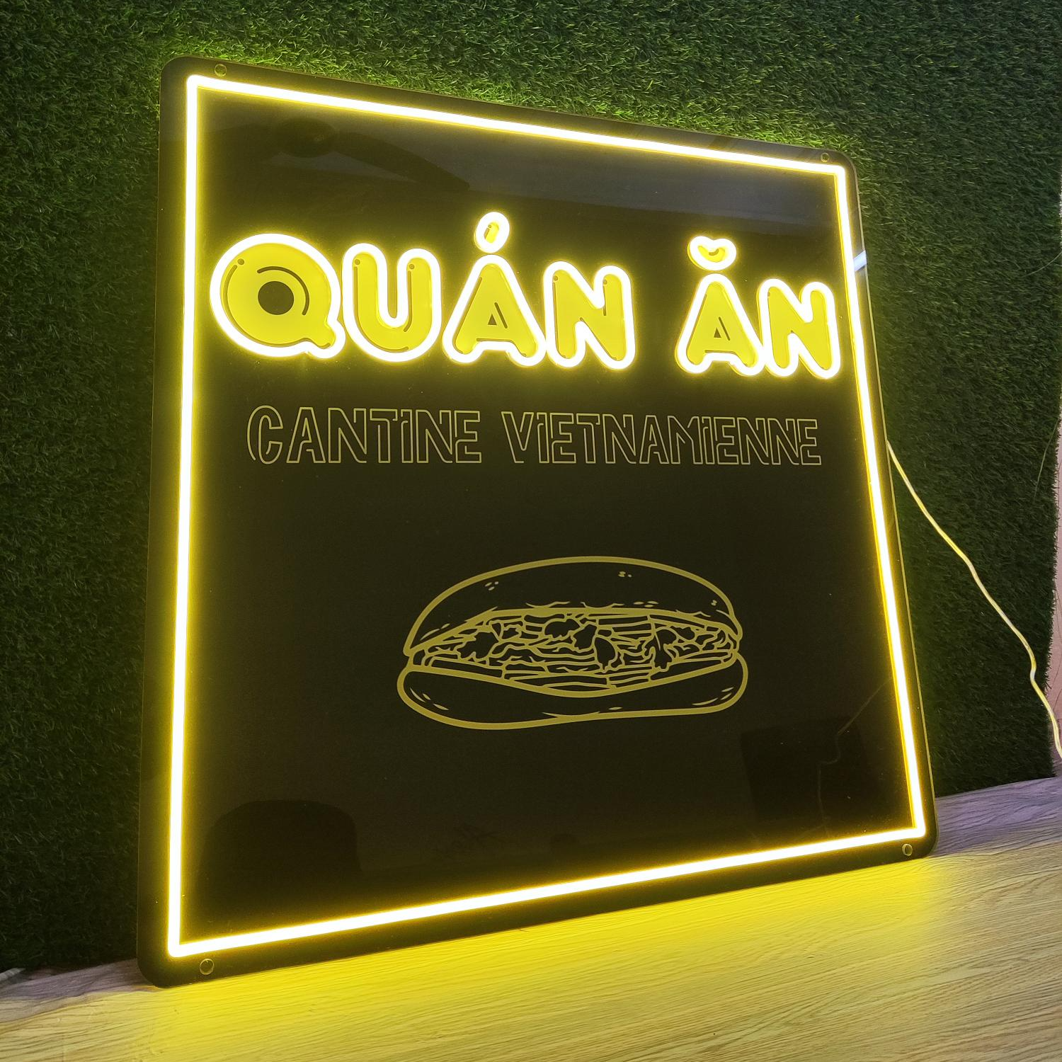 Enseigne néon LED avec impression UV – Fond et éclairage néon personnalisés
