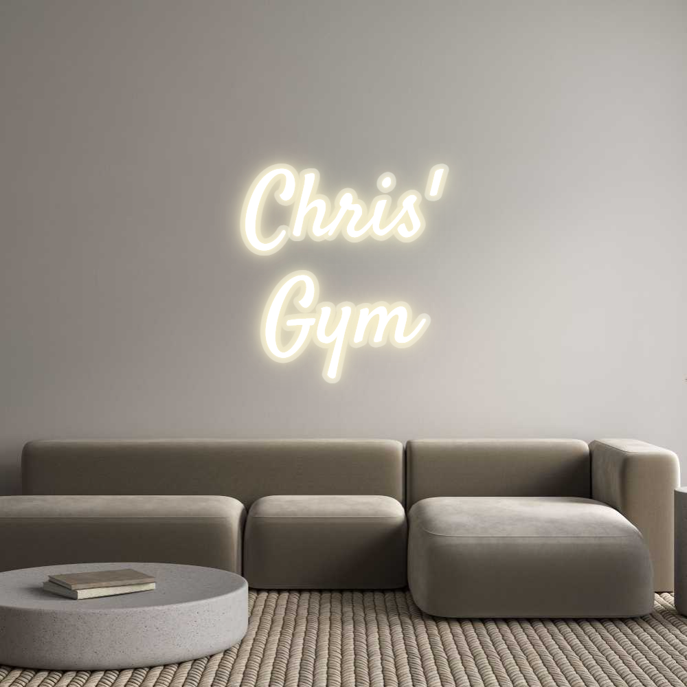 Enseigne LED néon personnalisée : Chris'
Gym