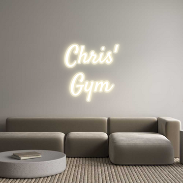 Enseigne LED néon personnalisée : Chris'
Gym