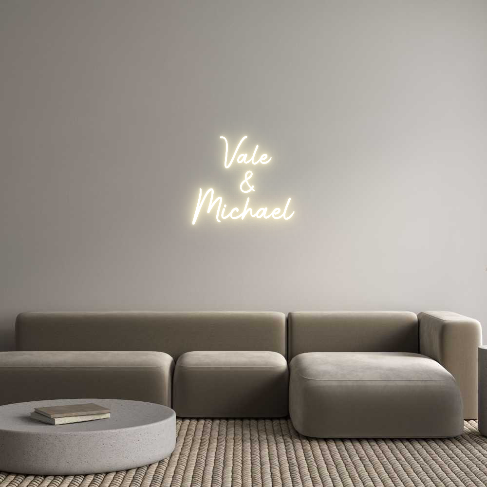 Custom LED Neon Sign: Michael & Vale - Neonific