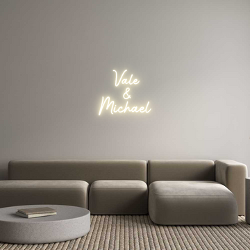 Custom LED Neon Sign: Michael & Vale - Neonific