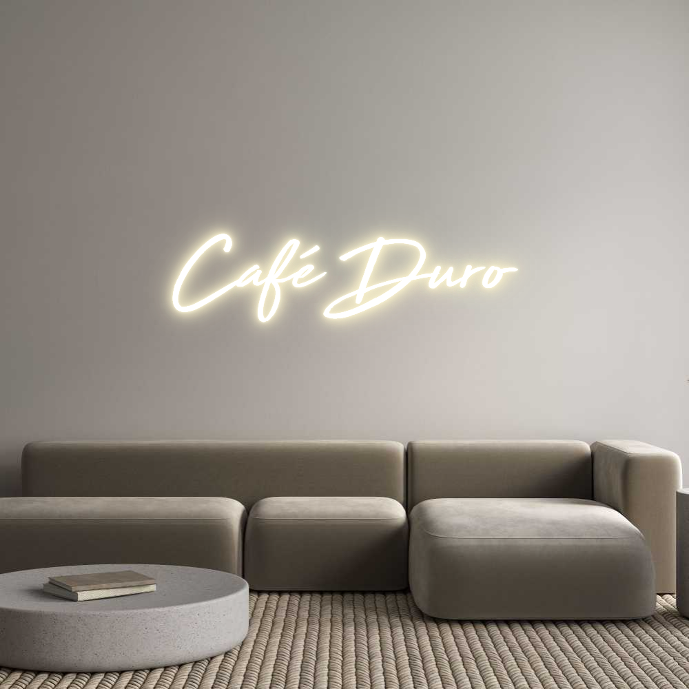 Enseigne LED néon personnalisée : Café Duro