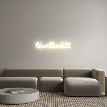 Custom LED Neon Sign: lñ,mlkmkl2 - Neonific