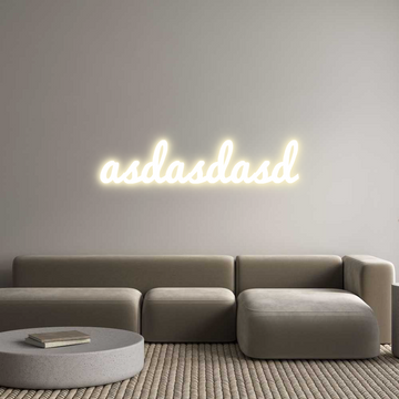 Custom LED Neon Sign: asdasdasd - Neonific