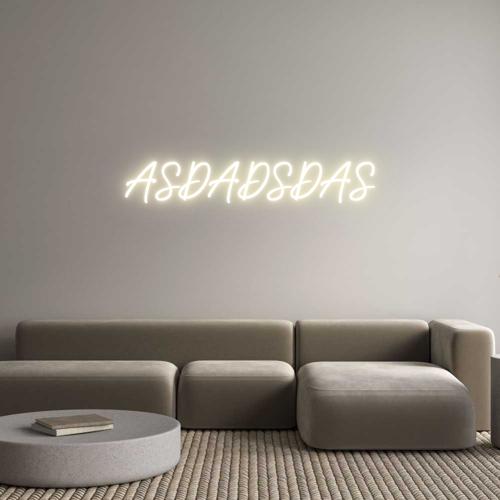 Custom LED Neon Sign: ASDADSDAS - Neonific