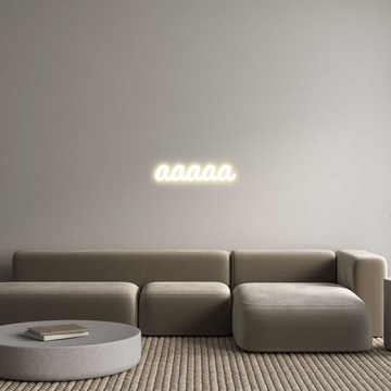 Custom LED Neon Sign: aaaaa - Neonific