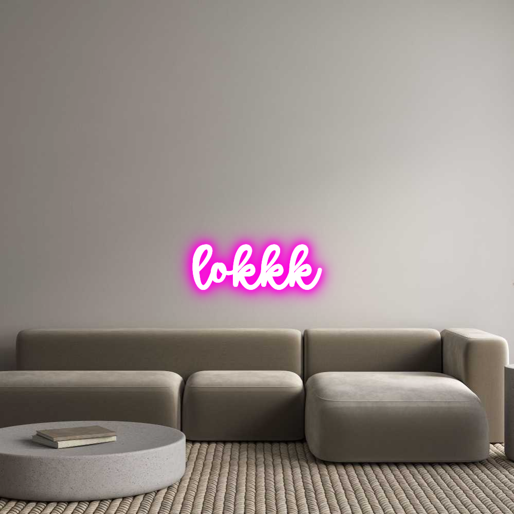 Custom LED Neon Sign: lokkk - Neonific