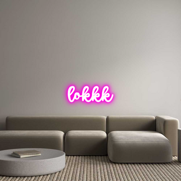 Custom LED Neon Sign: lokkk - Neonific