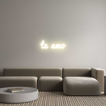 Custom LED Neon Sign: te amo - Neonific