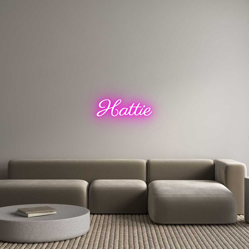 Custom LED Neon Sign: Hattie - Neonific
