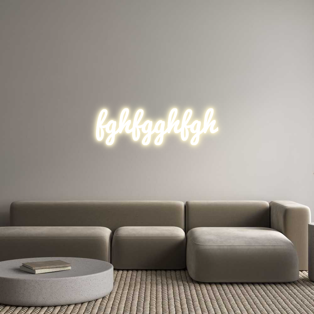 Custom LED Neon Sign: fghfgghfgh - Neonific