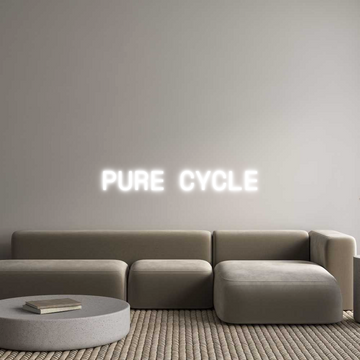 Custom LED Neon Sign: PURE CYCLE