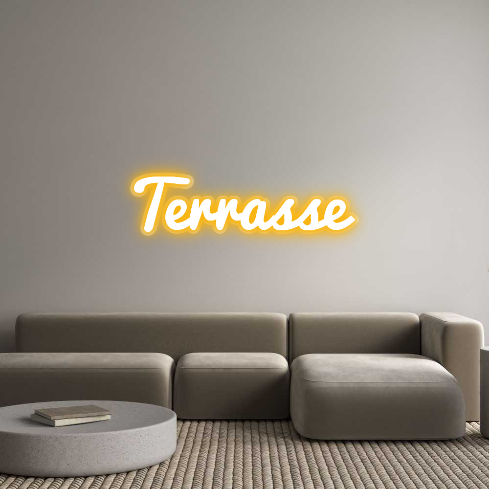Enseigne LED néon personnalisée : Terrasse - Neonific