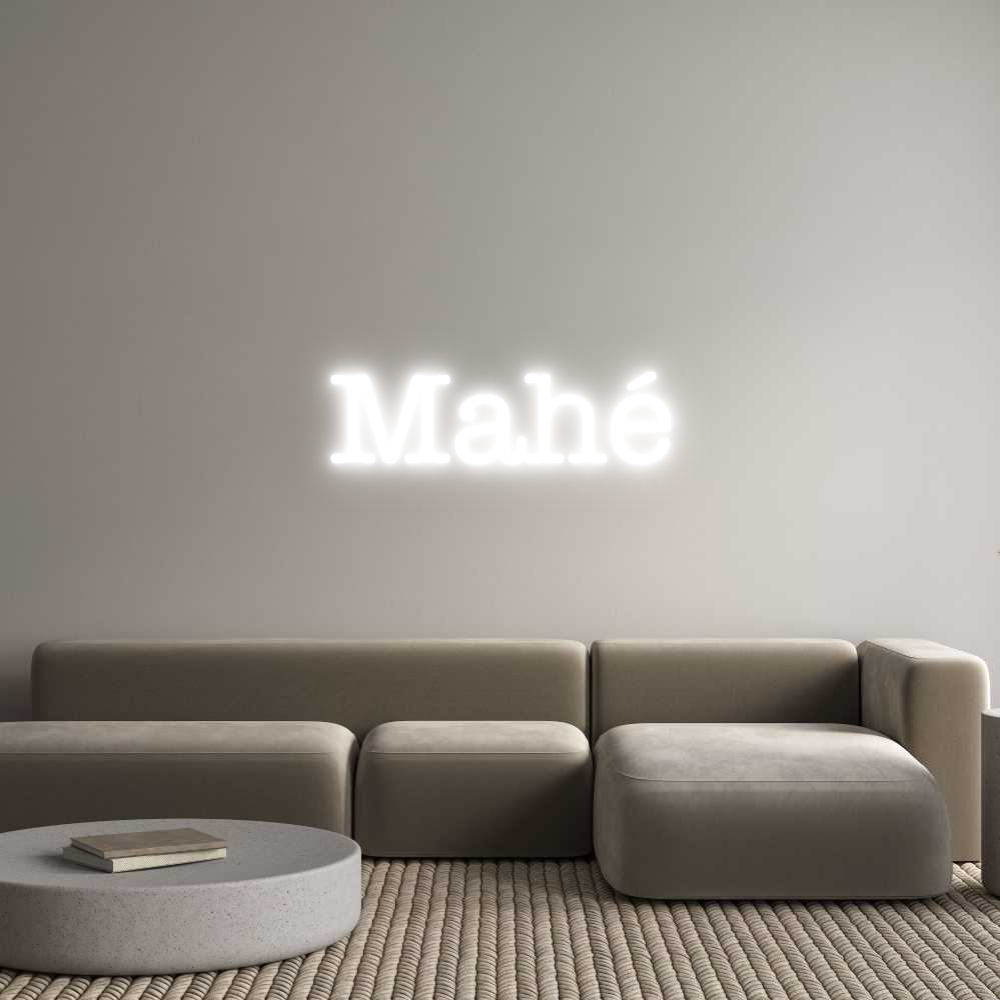 Enseigne LED néon personnalisée : Mahé - Neonific