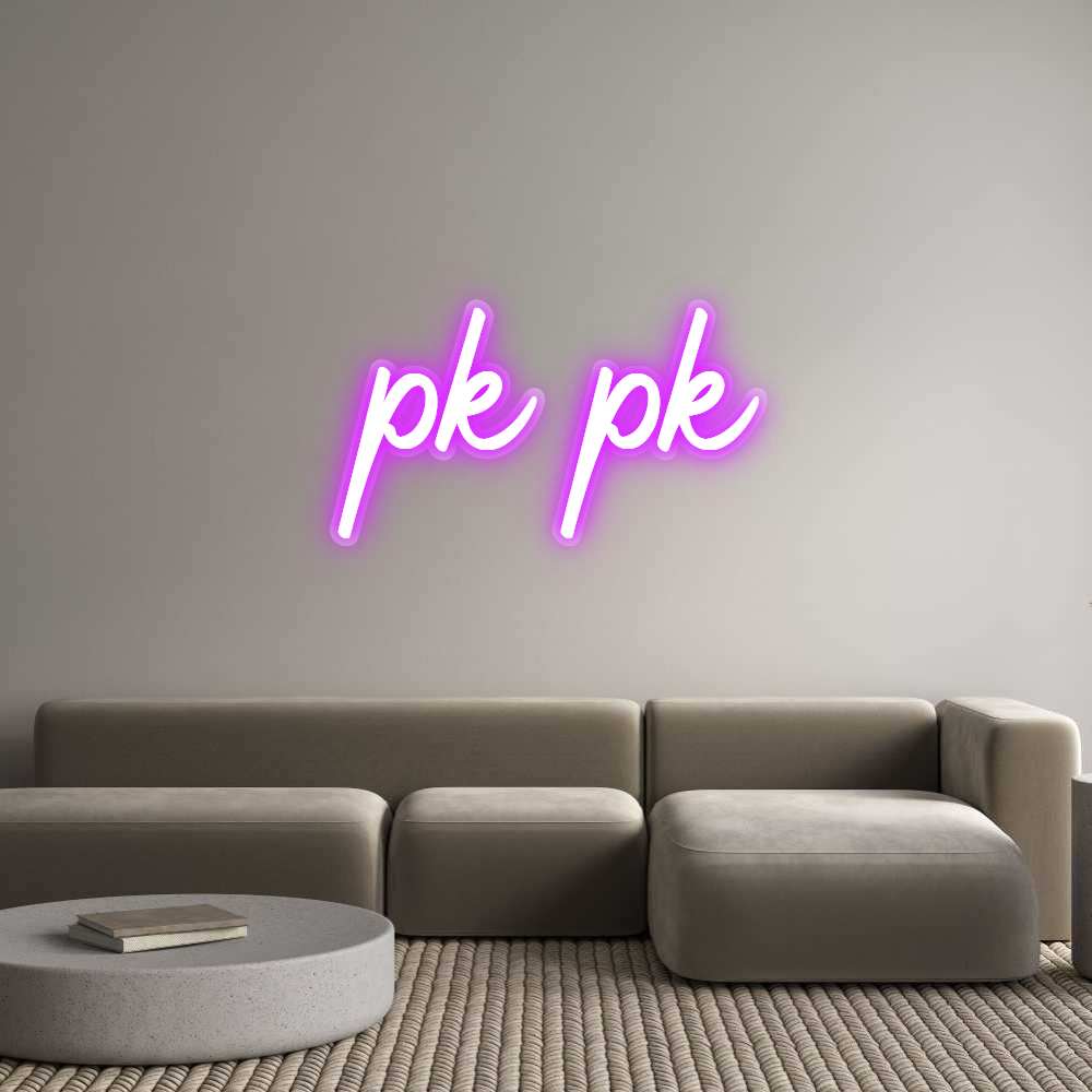 Custom LED Neon Sign: pk pk