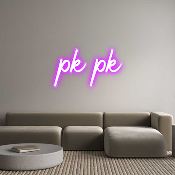 Custom LED Neon Sign: pk pk